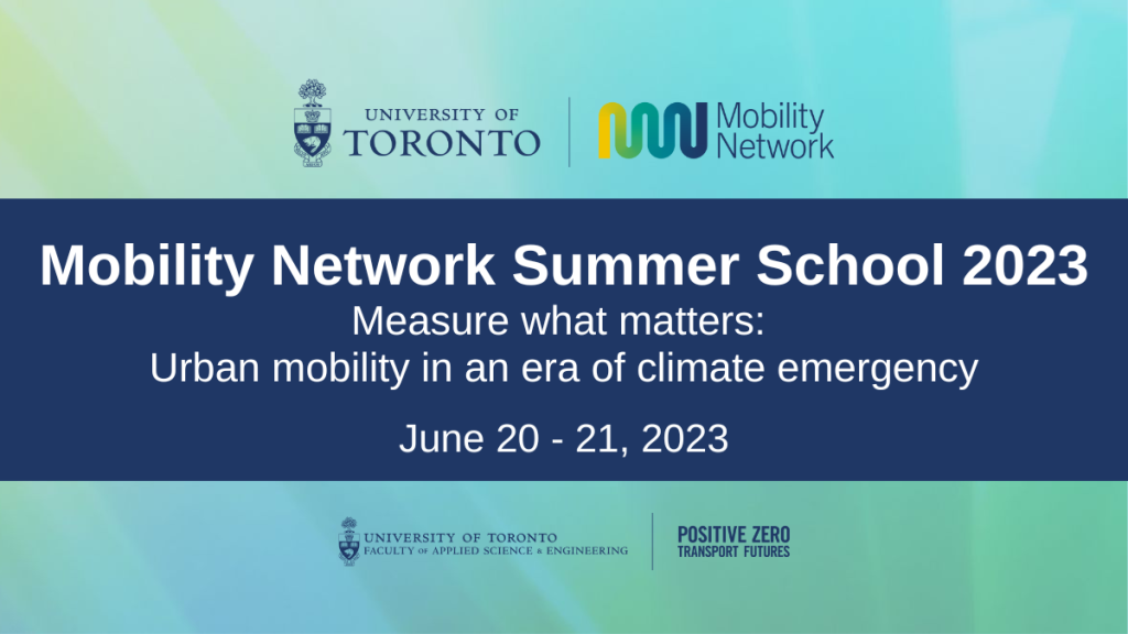 Mobility Network Summer School 2023 "Measure what matters Urban